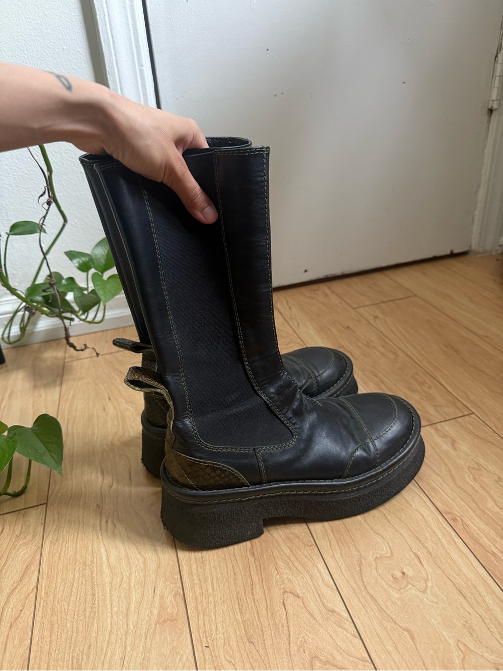 E8 Miista Mid Calf Chunky Platform Boots - Picture 2 of 6